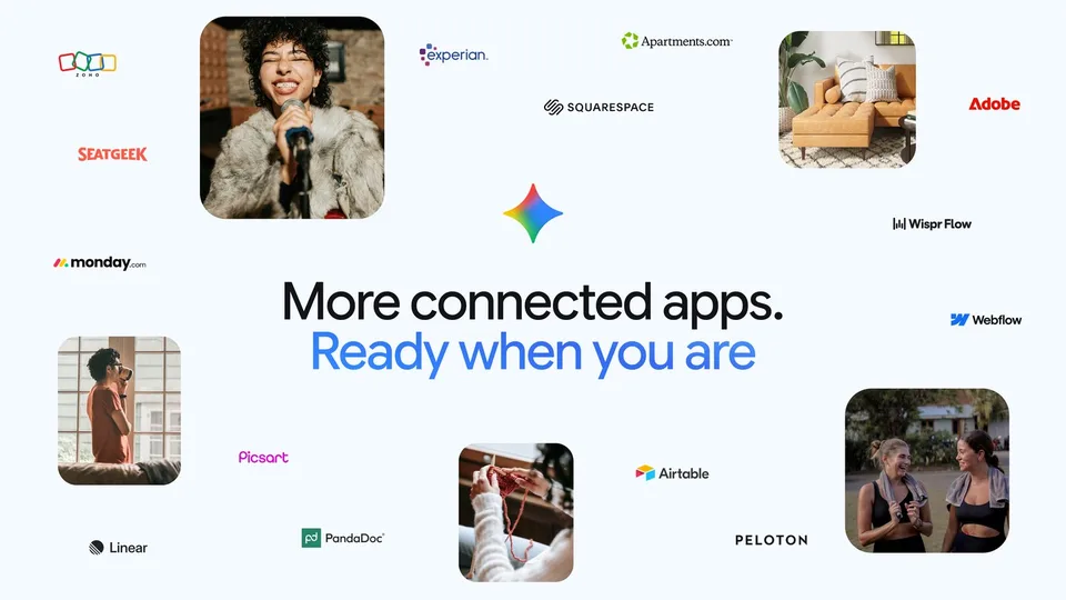В Gemini появились Connected Apps: Airtable, Linear, Adobe, Peloton и другие