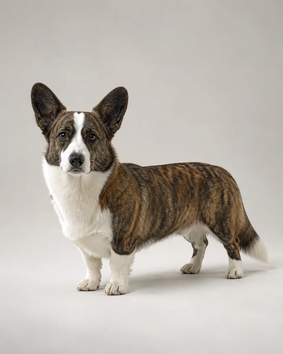 Welsh Corgi (Cardigan): полный рост, студийная серия